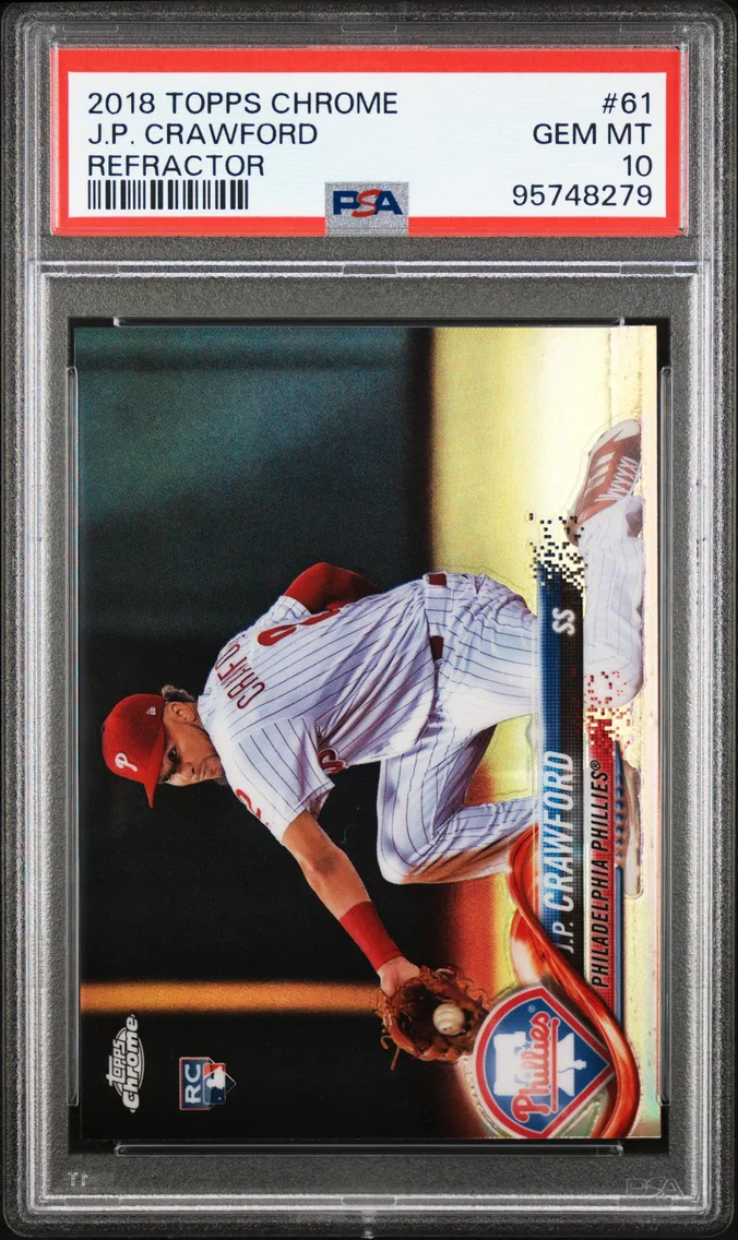 2018 #61 J.P. Crawford PSA 10 Topps Chrome