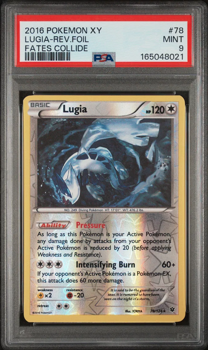 2016 Pokemon XY Fates Collide Lugia-Reverse Foil XY Fates Collide #78 PSA 9