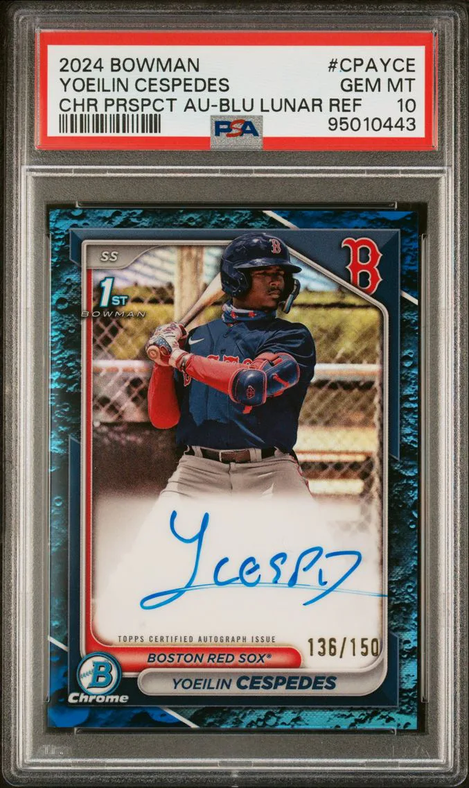 2024 #CPAYCE Yoeilin Cespedes PSA 10 Bowman Chrome Prospect Autographs