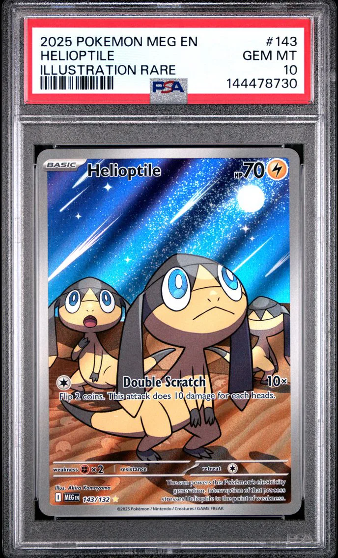 2025 #143 Helioptile PSA 10 Meg EN-Mega Evolution