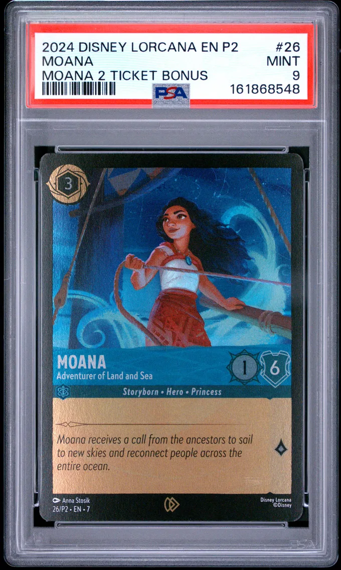 2024 #26 Moana - Adventurer of Land and Sea PSA 9 Disney Lorcana EN P2-Promo