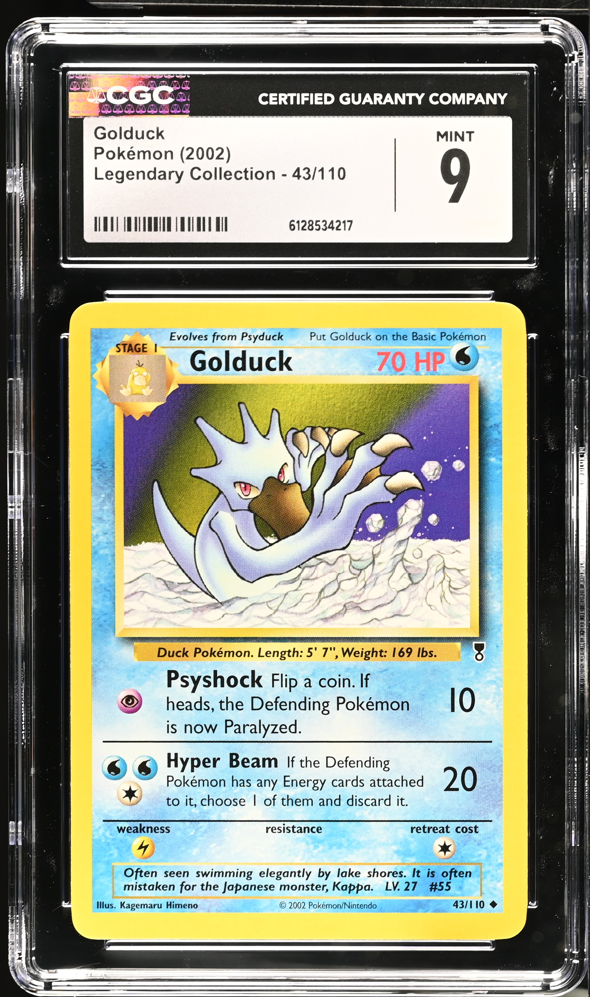 2002 #43 Golduck CGC 9 Legendary Collection - English