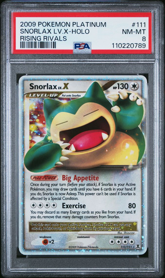 2009 #111 Snorlax LV.X-Holo PSA 