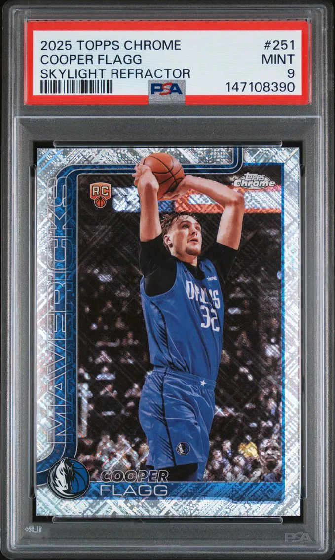 2025 #251 Cooper Flagg PSA 9 Topps Chrome