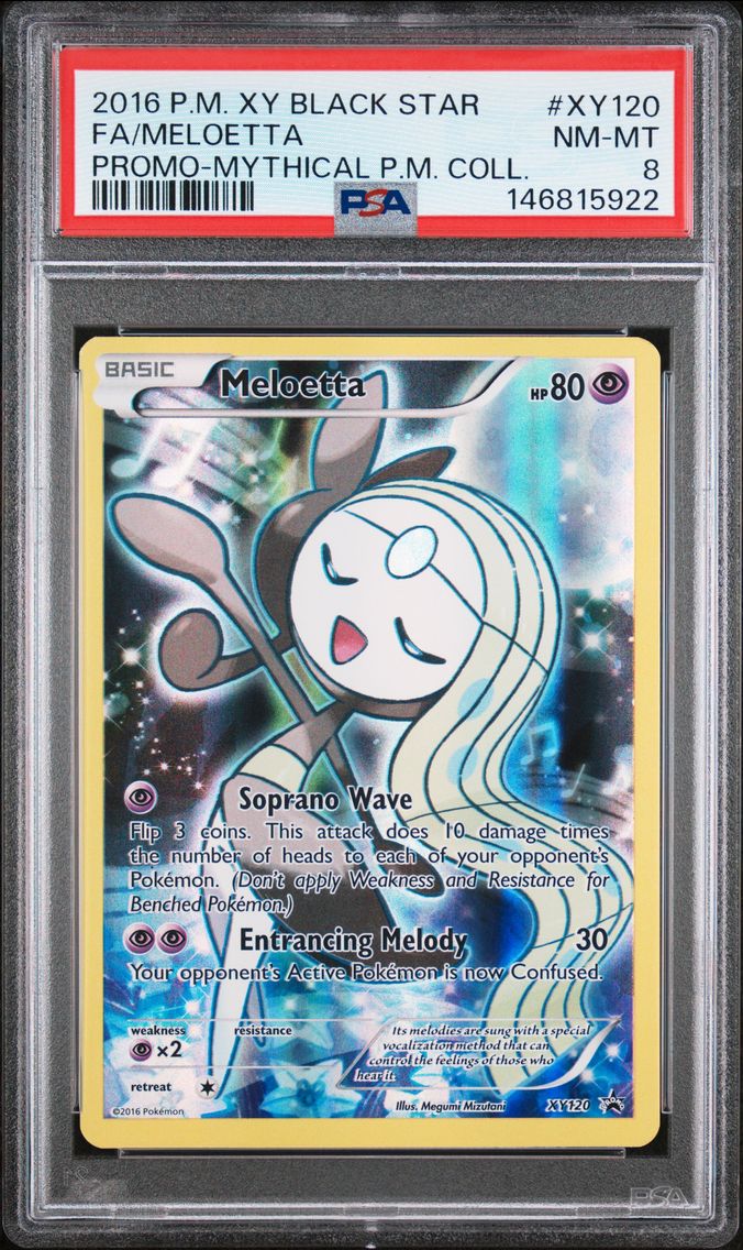 2016 #XY120 Full Art/Meloetta PSA 8 XY Black Star Promo