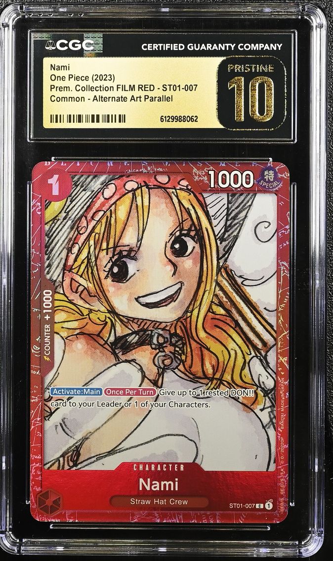 2023 #ST01-007 Nami CGC 10 Pristine Premium Collection FILM RED (Foil) - English