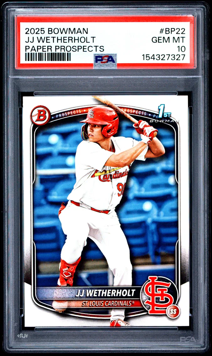 2025 #BP22 JJ Wetherholt PSA 10 Bowman Paper Prospects
