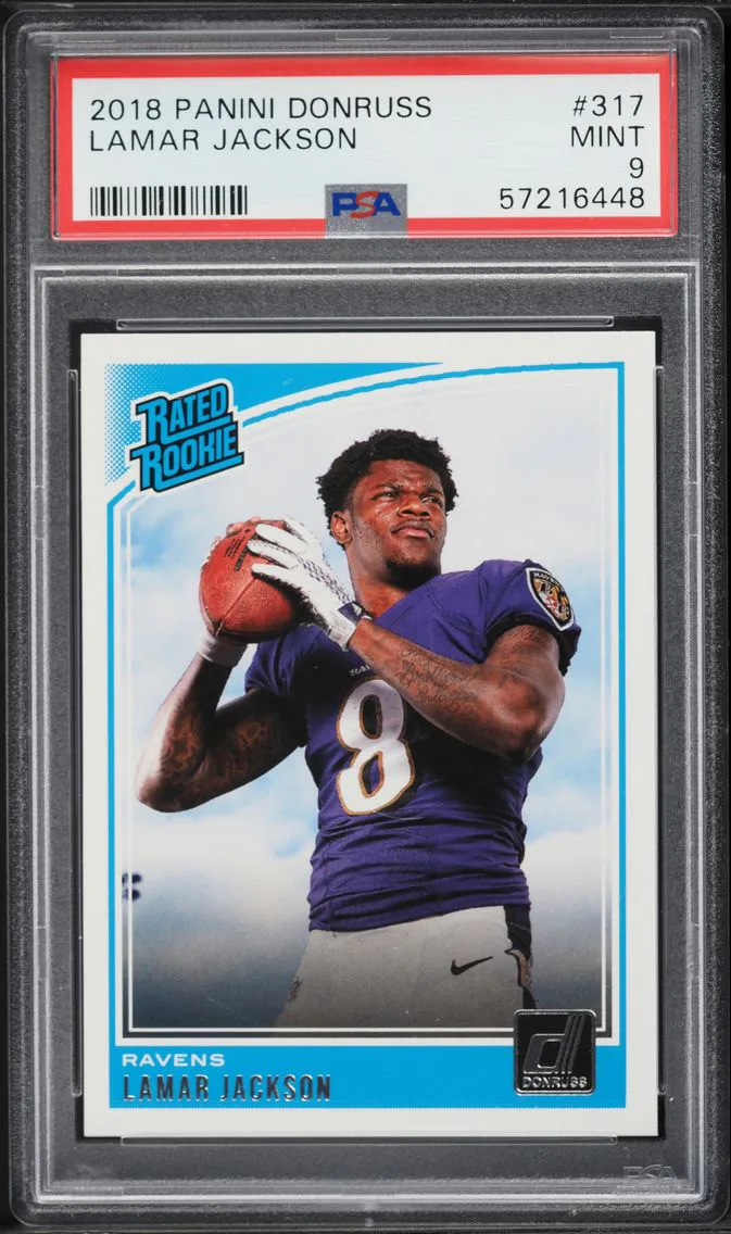 2018 #317 Lamar Jackson PSA 9 Panini Donruss