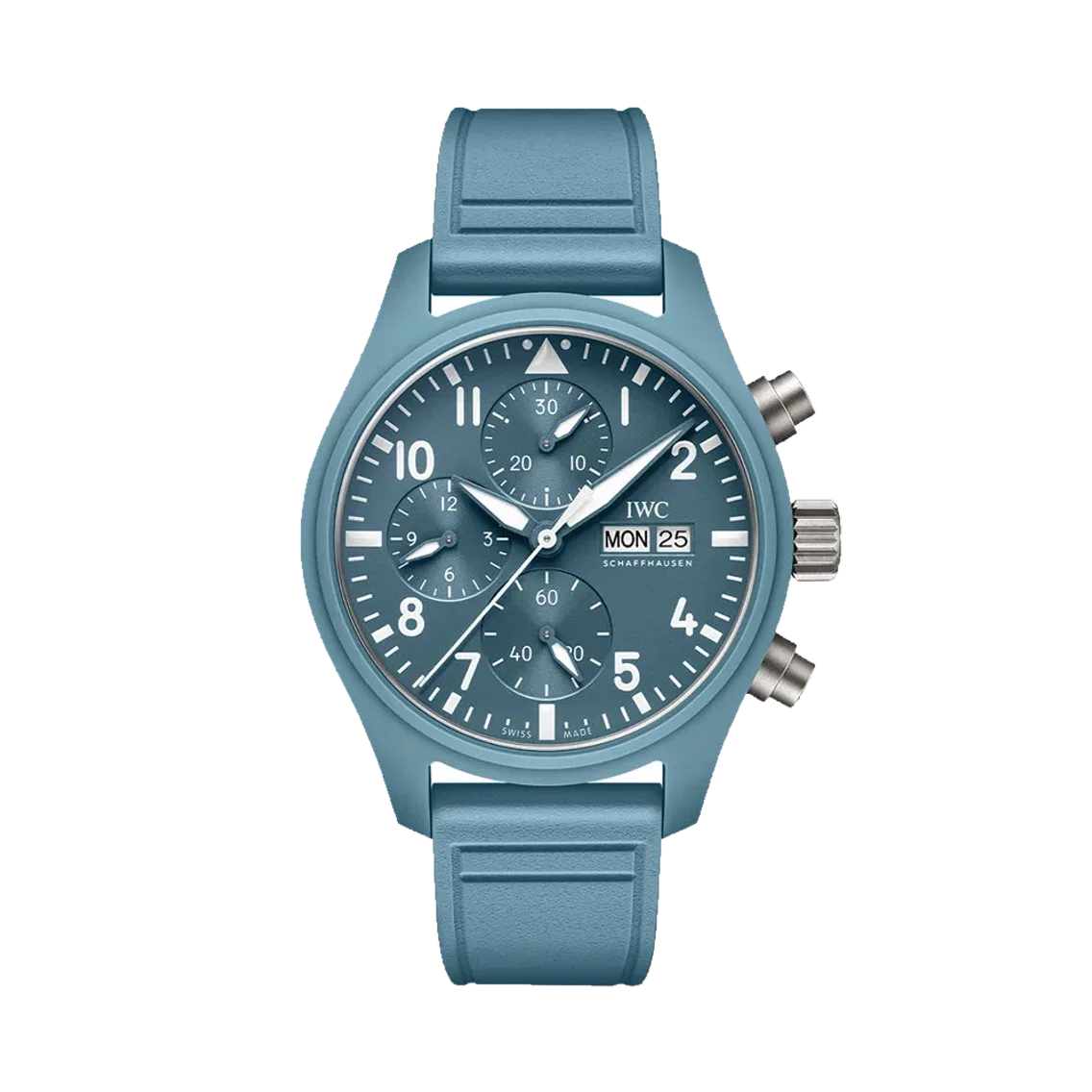 IWC Pilot's Watch Chronograph TOP GUN Miramar Ceramic Case 41mm - Blue on Rubber Strap