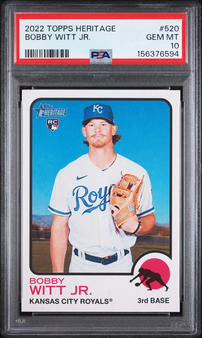 2022 #520 Bobby Witt Jr. PSA 10 Topps Heritage