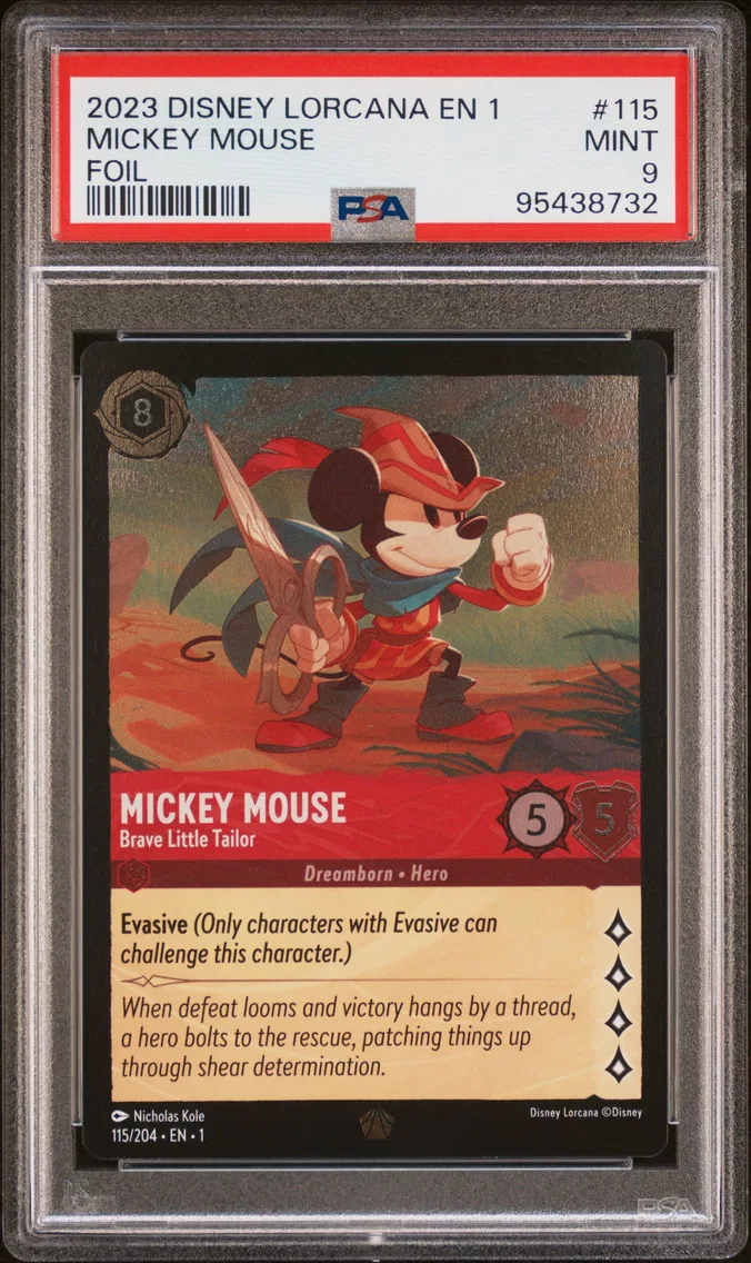 2023 #115 Mickey Mouse - Brave Little Tailor PSA 9 Disney Lorcana EN 1-the First Chapter