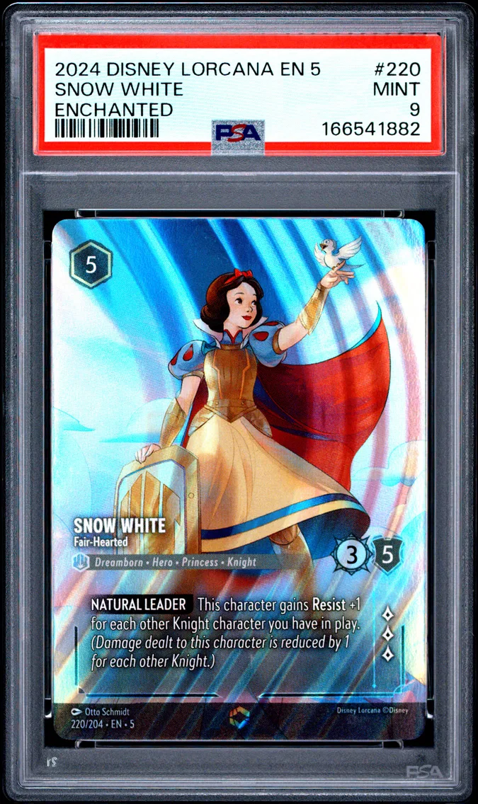 2024 #220 Snow White - Fair-Hearted PSA 9 Disney Lorcana EN 5-Shimmering Skies