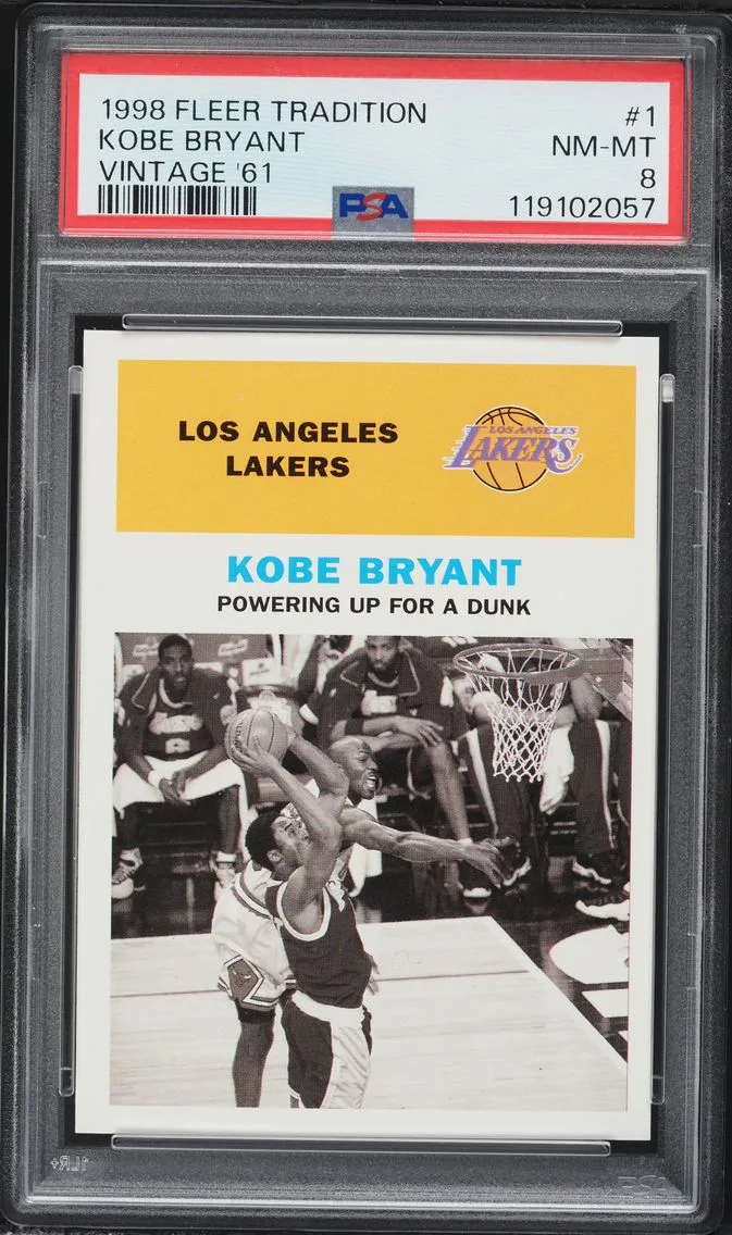 1998 #1 Kobe Bryant PSA 8 Fleer Tradition Vintage '61 Basketball