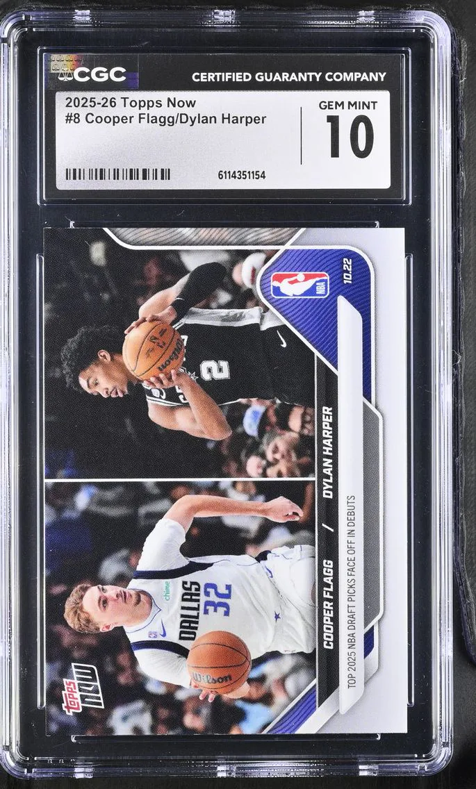 2025 #8 Cooper Flagg/Dylan Harper CGC 10 Topps Now