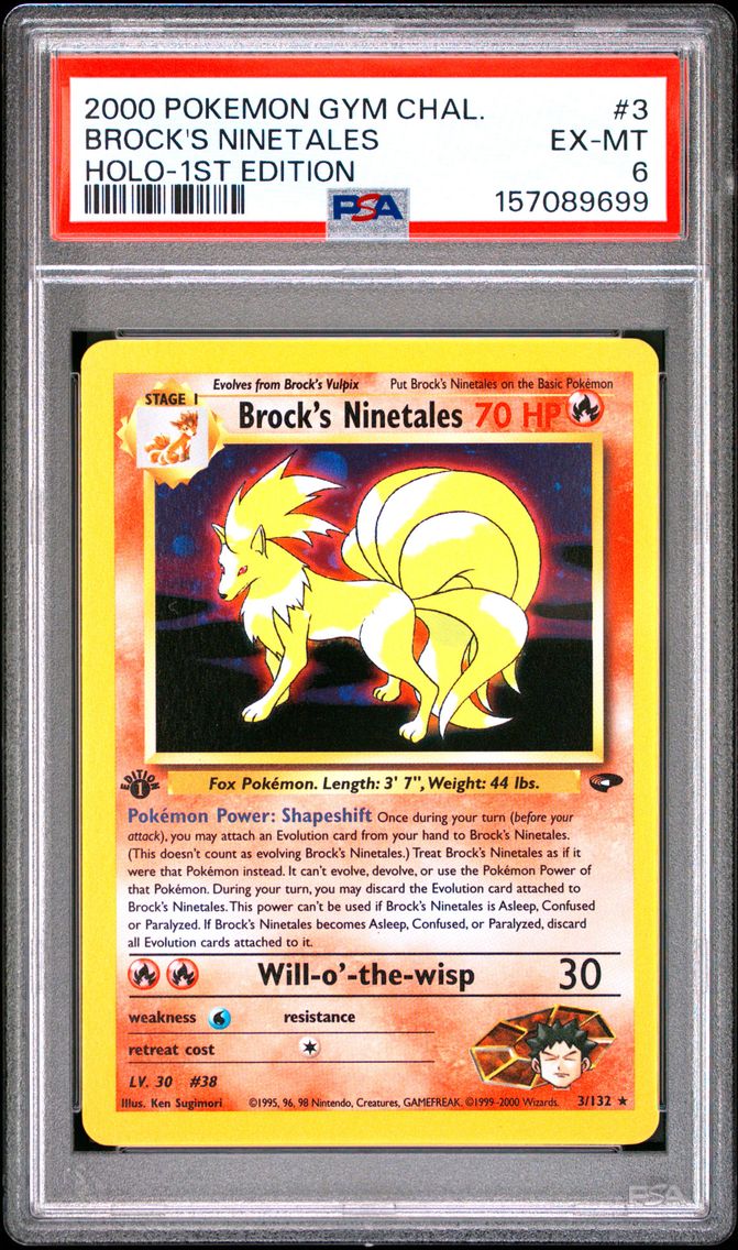 2000 #3 Brock's Ninetales PSA 6 Gym Challenge