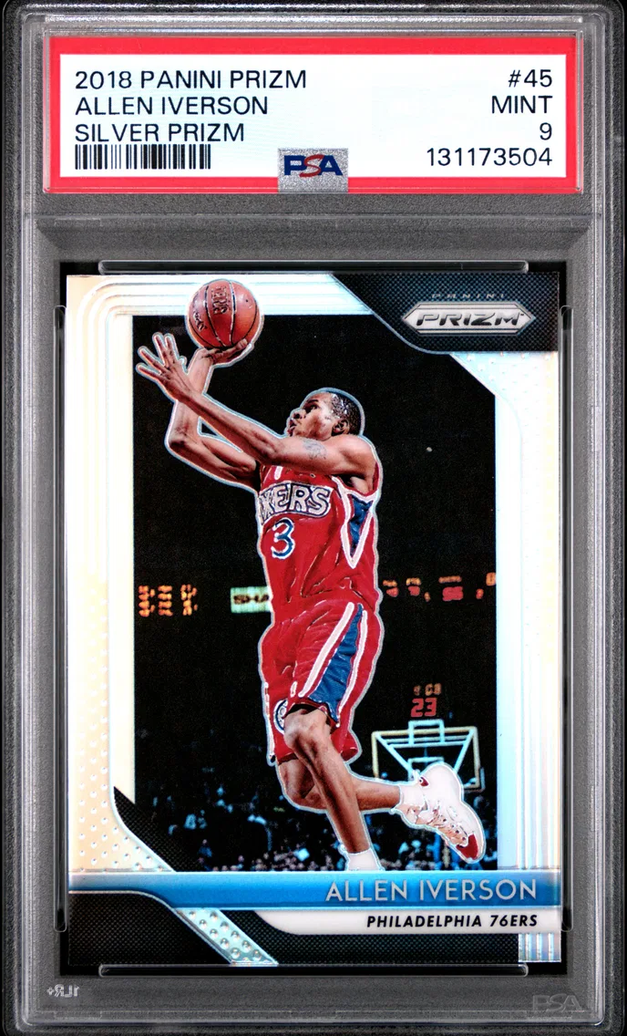 2018 #45 Allen Iverson PSA 9 Panini Prizm
