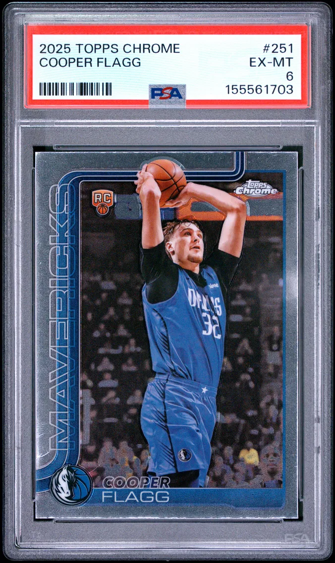 2025 #251 Cooper Flagg PSA 6 Topps Chrome