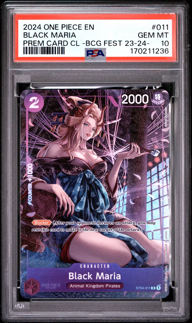 2024 #011 Black Maria PSA 10 One Piece Premium Card Collection -Bandai Card Games Fest 23-24 Edition-