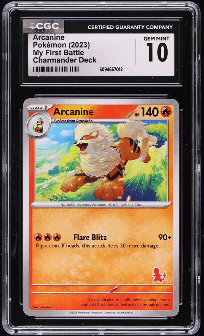 2023 Pokemon Scarlet & Violet My First Battle Charmander Deck Arcanine CGC 10 GEM MINT