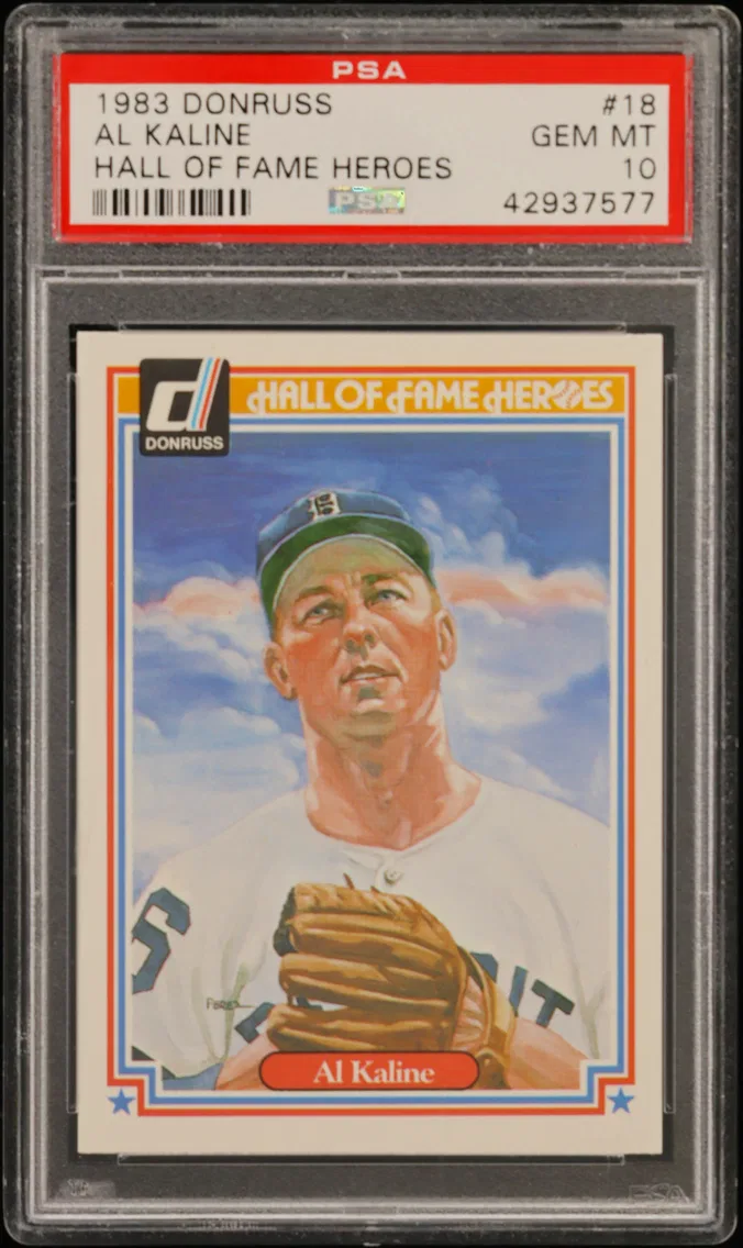 1983 #18 Al Kaline PSA 10 Donruss Hall of Fame Heroes