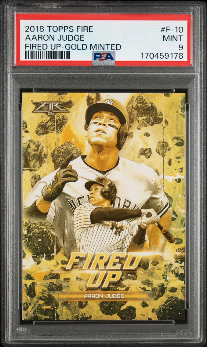 2018 #F-10 Aaron Judge PSA 9 Topps Fire Fired Up