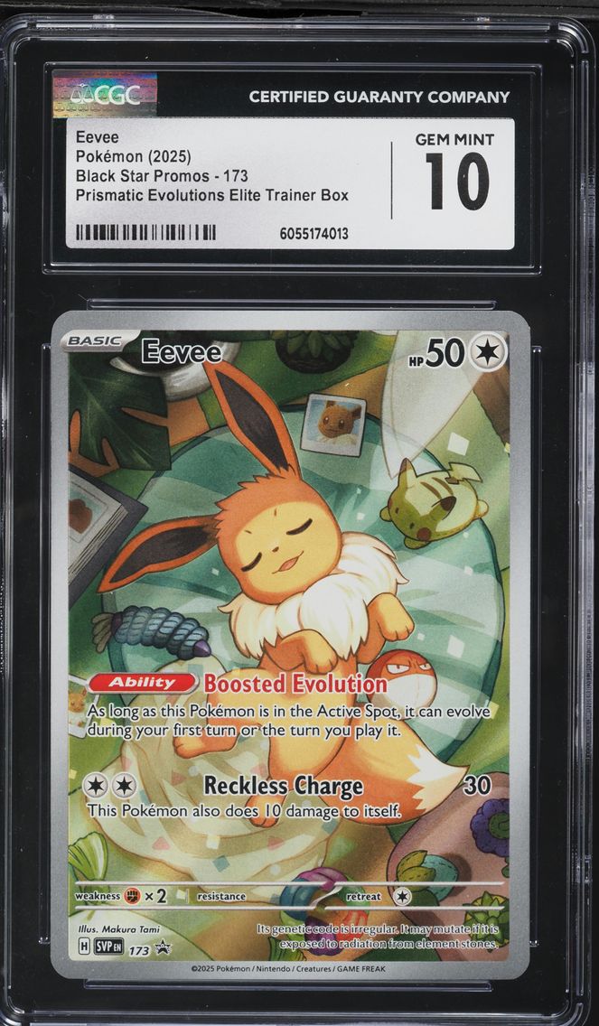 2025 #173 Eevee CGC 10 Svp EN-SV Black Star Promo Pokemon