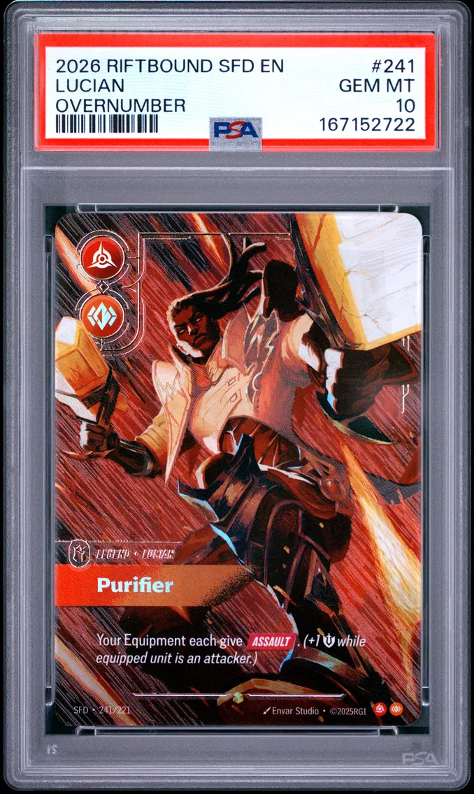 2026 #241 Lucian - Purifier PSA 10 Riftbound: League of Legends Sfd-Spiritforged