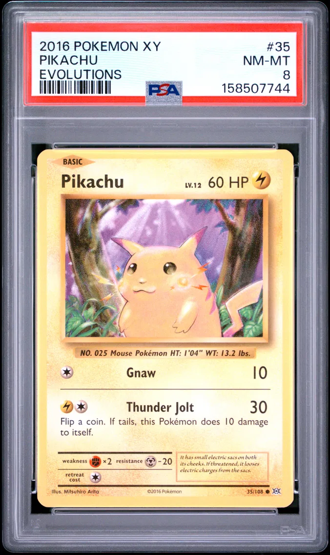 2016 #35 Pikachu PSA 8 XY Evolutions