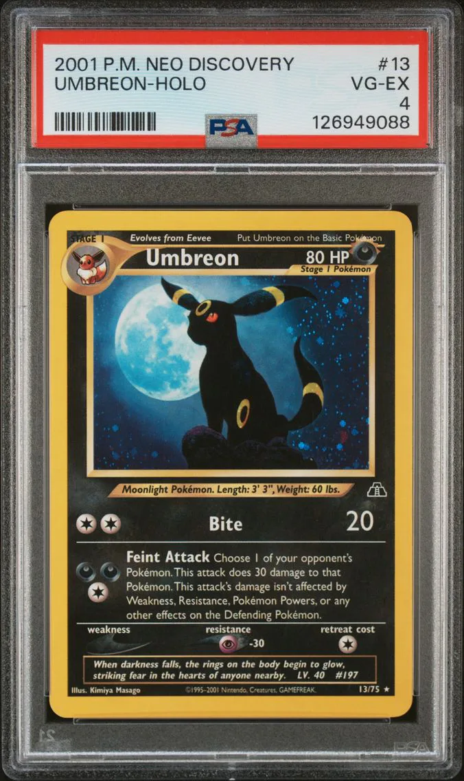 2001 #13 Umbreon-Holo PSA 4 Neo Discovery Pokemon