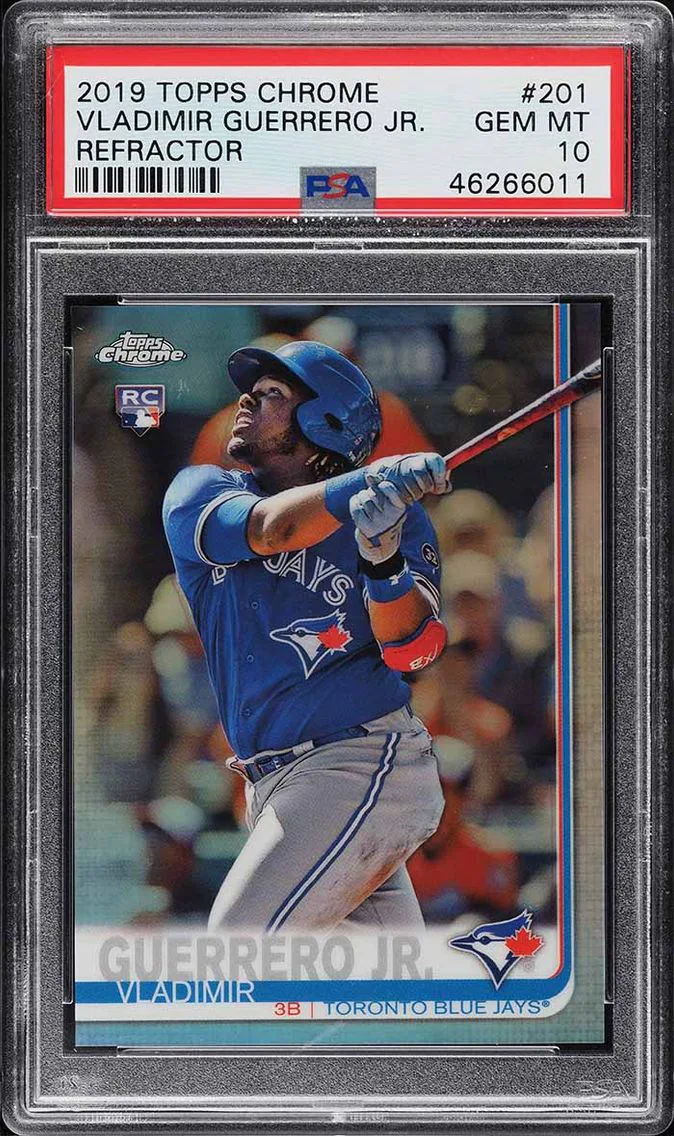 2019 Topps Chrome Refractor Vladimir Guerrero Jr. ROOKIE #201 PSA 10 GEM MINT