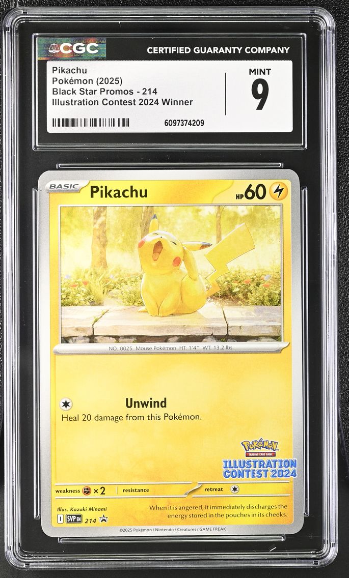 2025 #214 Pikachu CGC 9 Black Star Promos - Scarlet & Violet SVP EN - English