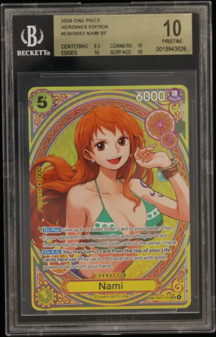 2026 #EB03053 Nami SP BGS 10 One Piece Card Game -ONE PIECE Heroines Edition-