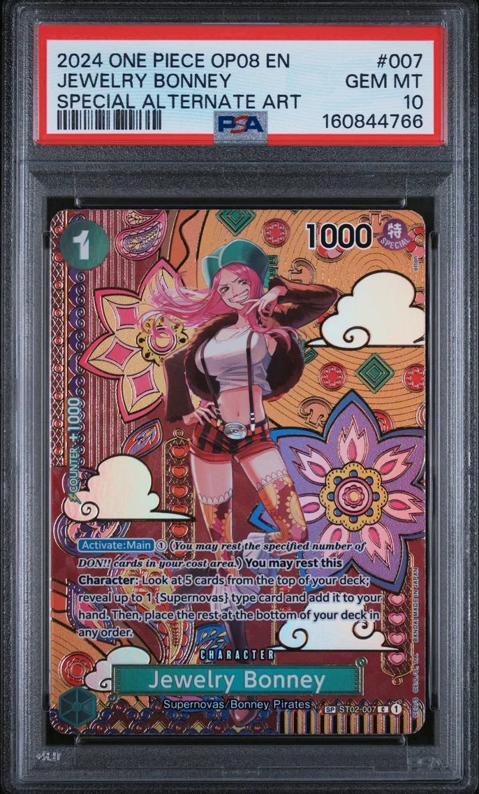 2024 #007 Jewelry Bonney PSA 10 One Piece OP08-Two Legends