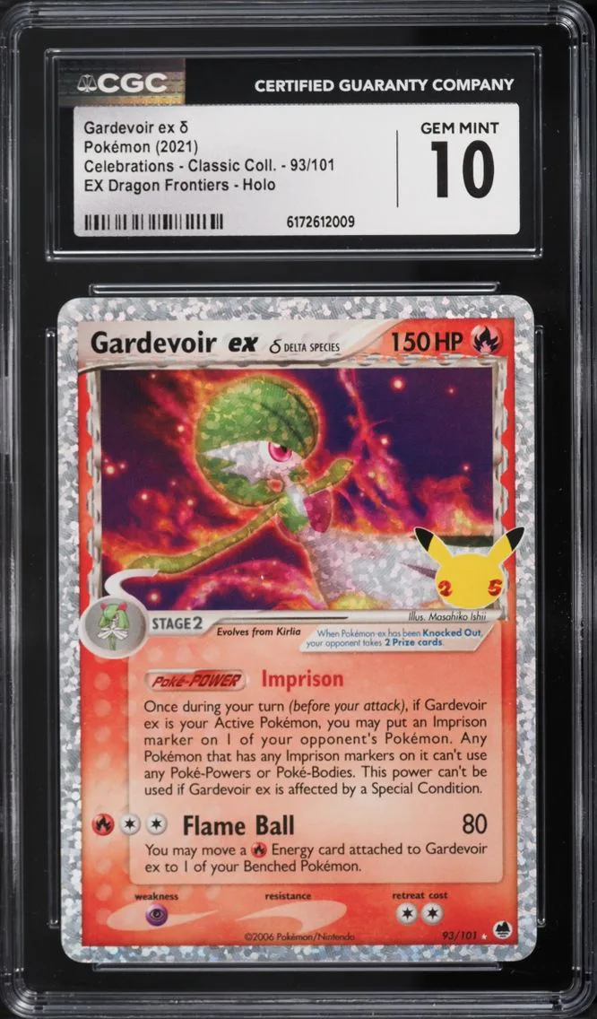 2021 Pokemon Sword & Shield Celebrations Classic Collection Holo Gardevoir EX #93 CGC 10 GEM
