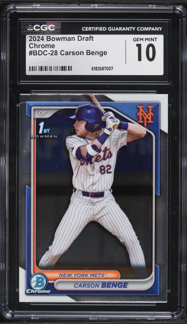 2024 Bowman Chrome Draft Carson Benge PROSPECT #BDC-28 CGC 10 GEM MINT