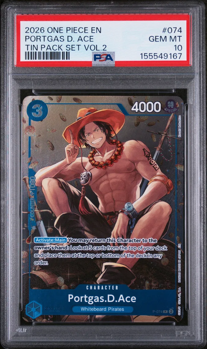 2026 #074 Portgas D. Ace PSA 10 One Piece Promos