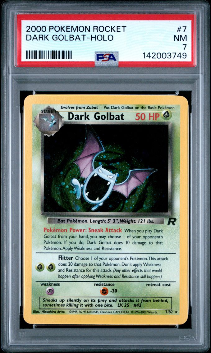 2000 #7 Dark Golbat-Holo PSA 7 Rocket Pokemon