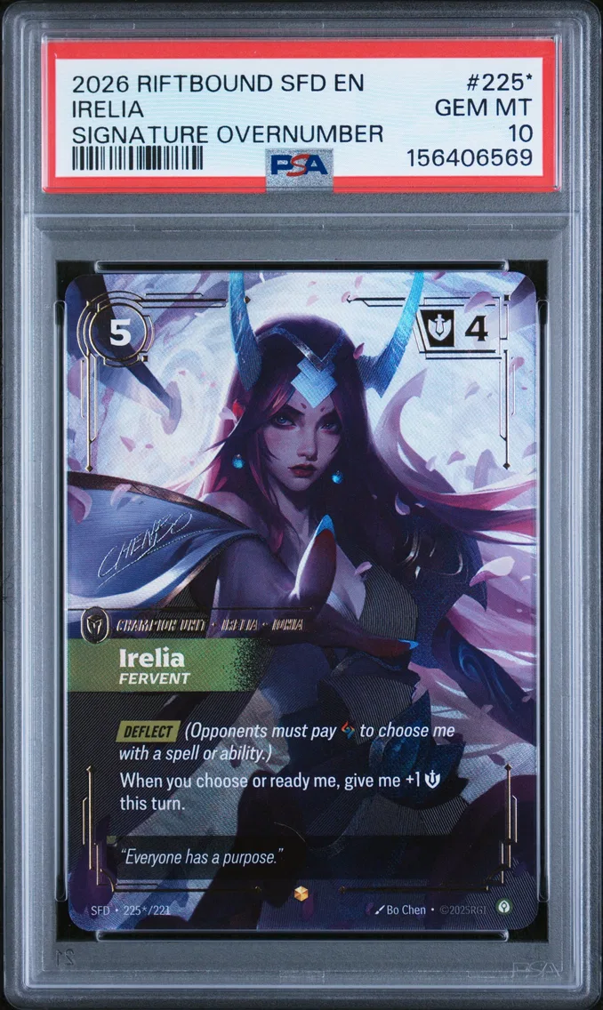 2026 #225* Irelia - Fervent PSA 10 Riftbound: League of Legends Sfd-Spiritforged