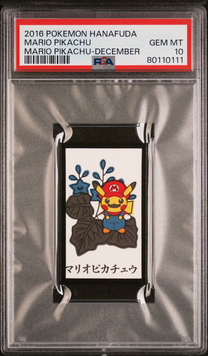 2016 #NA MARIO PIKACHU PSA 10 POKEMON HANAFUDA MARIO PIKACHU | DECEMBER
