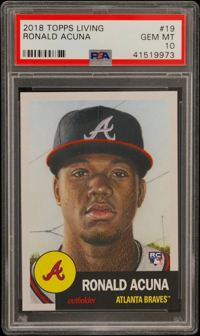 2018 #19 RONALD ACUNA PSA 10 Topps Living