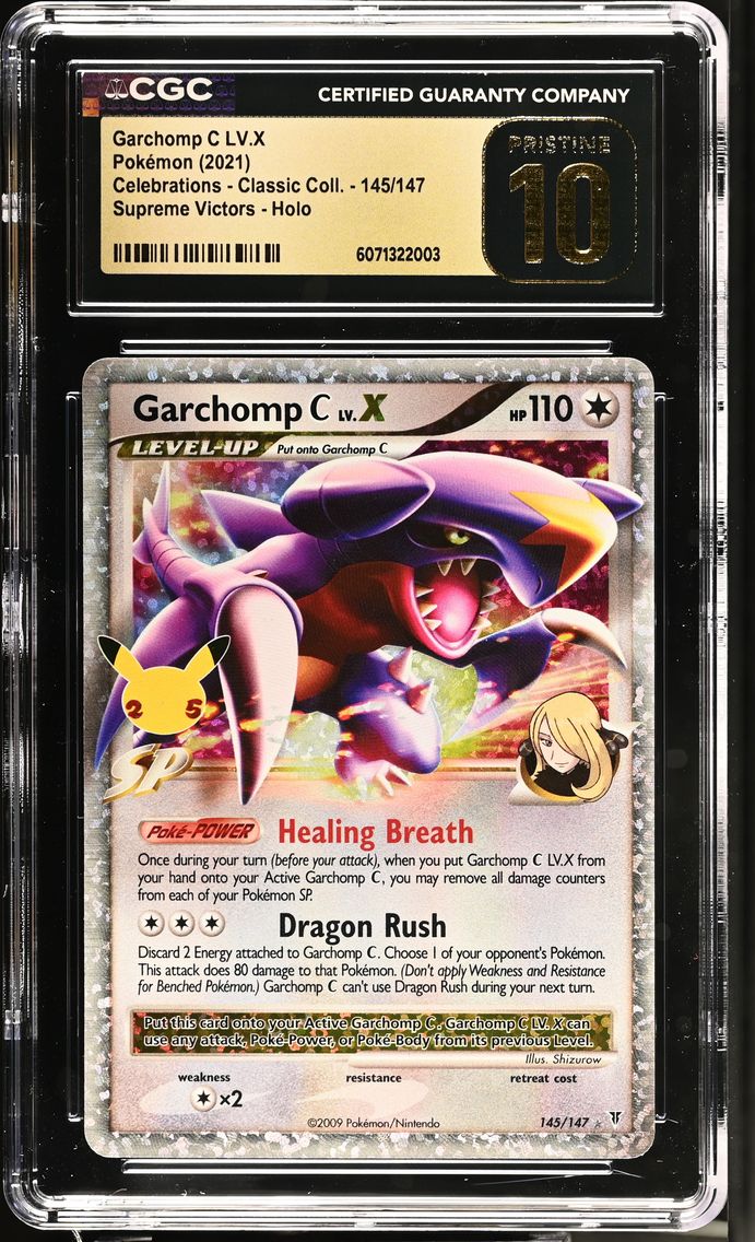 2021 #145 Garchomp C LV.X CGC 10 Pristine Celebrations - Classic Collection - English