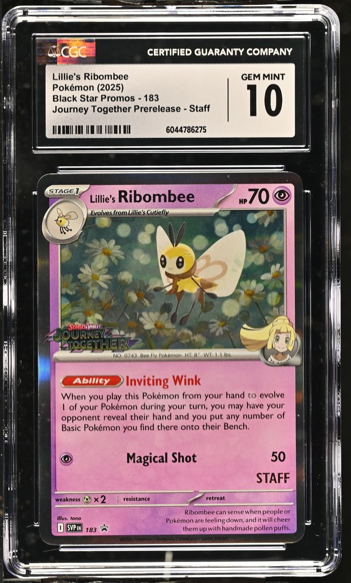 2025 #183 Lillie's Ribombee CGC 10 Black Star Promos - Scarlet & Violet SVP EN - English