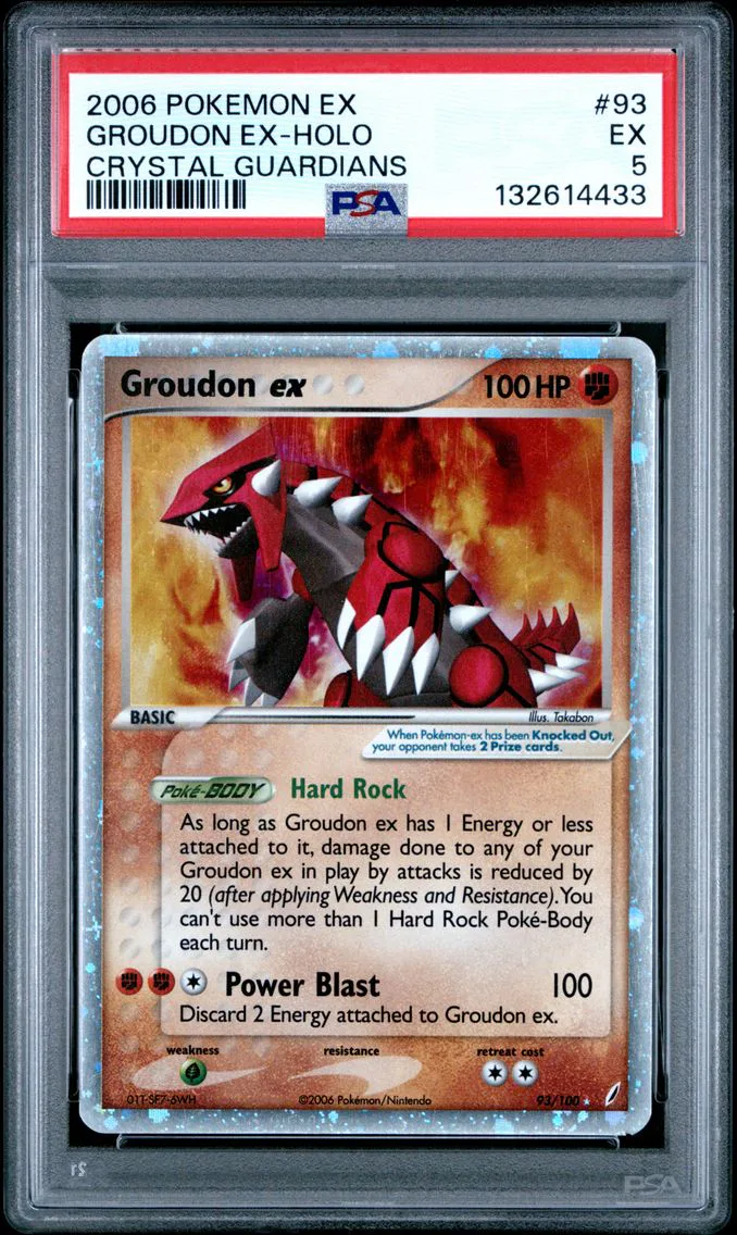 2006 #93 Groudon EX-Holo PSA 5 EX Crystal Guardians