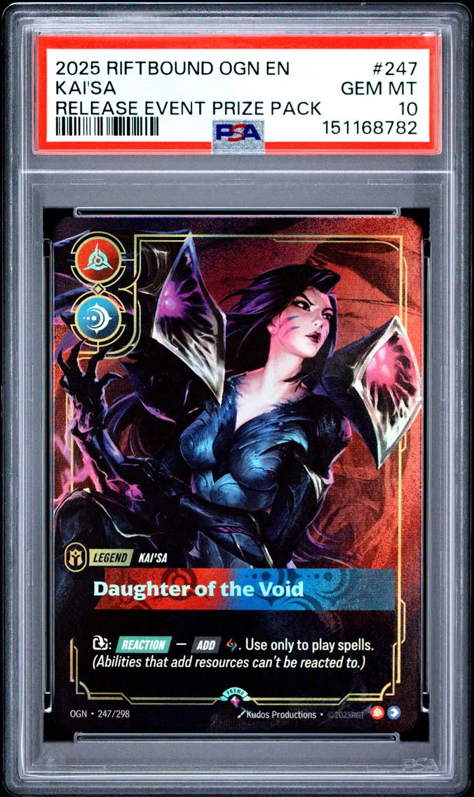 2025 #247 Kai'SA - Daughter of the Void PSA 10 Riftbound: League of Legends Ogn-Origins