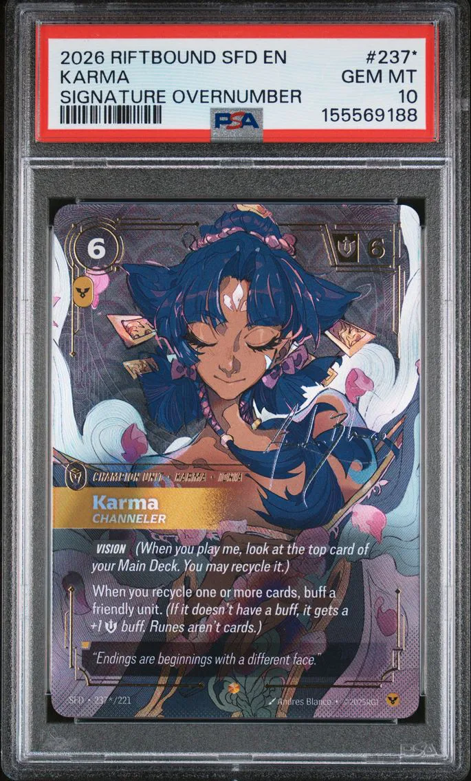 2026 #237* Karma - Channeler PSA 10 Riftbound: League of Legends Sfd-Spiritforged