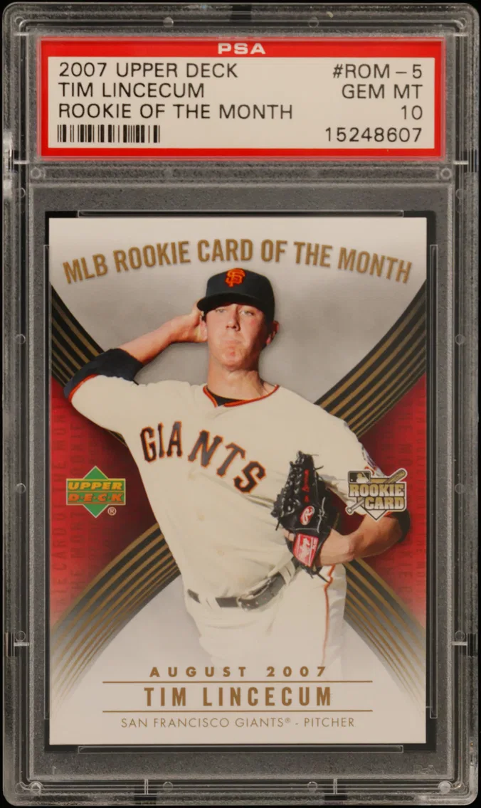 2007 #ROM-5 Tim Lincecum PSA 10 Upper Deck Rookie of the Month