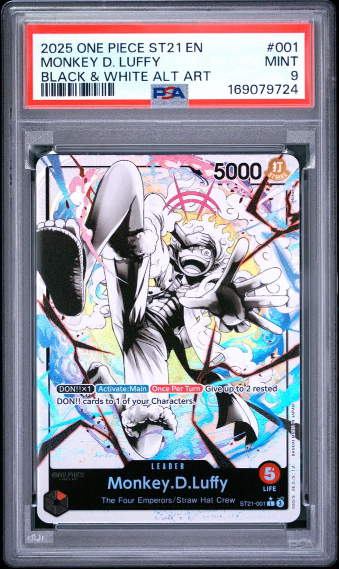 2025 #001 Monkey D. Luffy PSA 9 One Piece Starter Deck ST21-EX Gear 5
