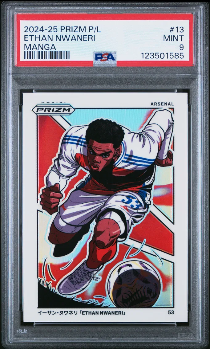 2024 #13 Ethan Nwaneri PSA 9 Panini Prizm Premier League Manga