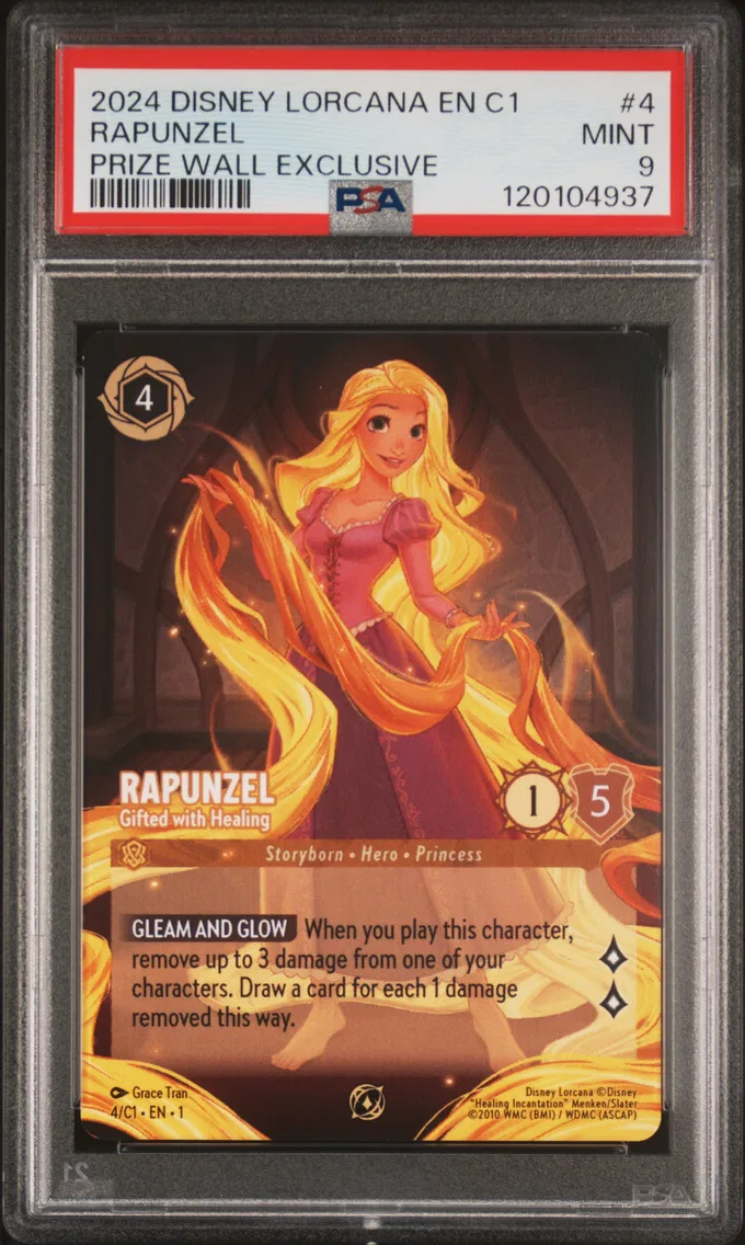 2024 #4 Rapunzel - Gifted With Healing PSA 9 Disney Lorcana EN C1-Lorcana Challenge Promo
