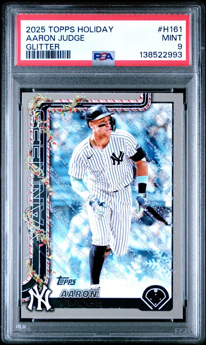 2025 #H161 Aaron Judge PSA 9 Topps Holiday